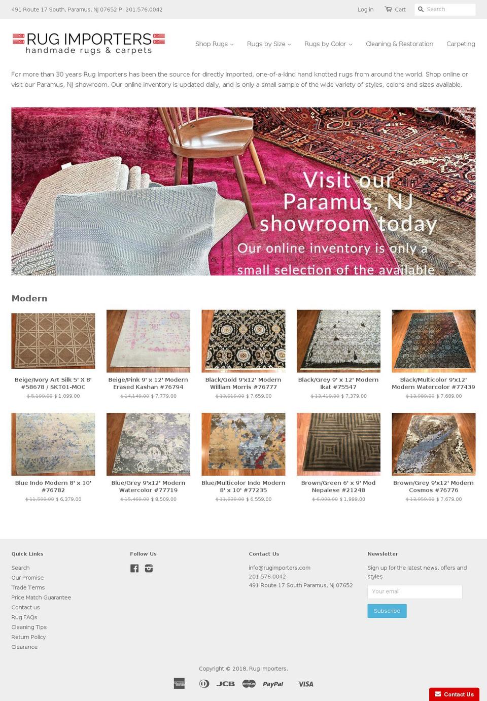 rugimporters.com — Shopify storefront screenshot