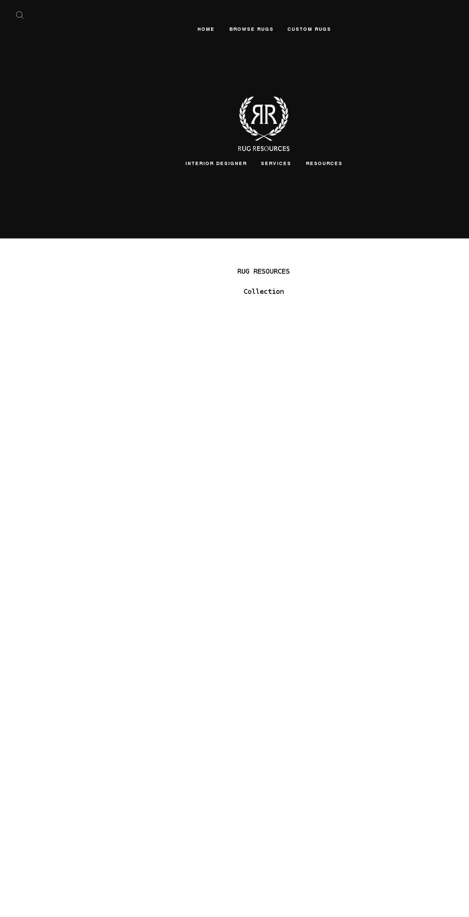 rugresources.com shopify website screenshot