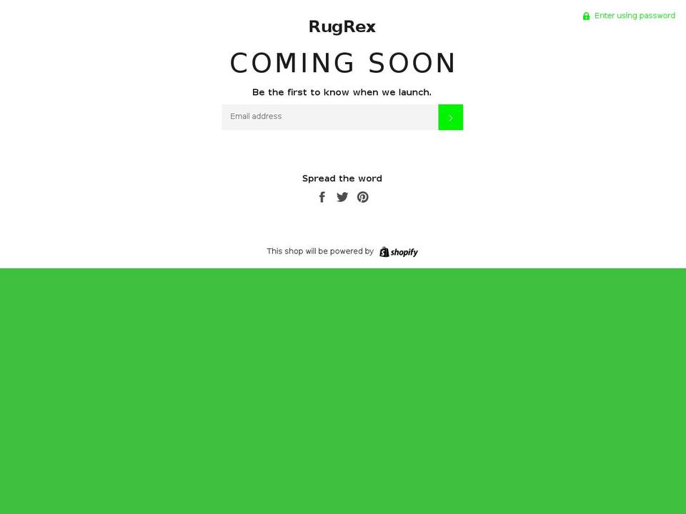 rugrex.com shopify website screenshot