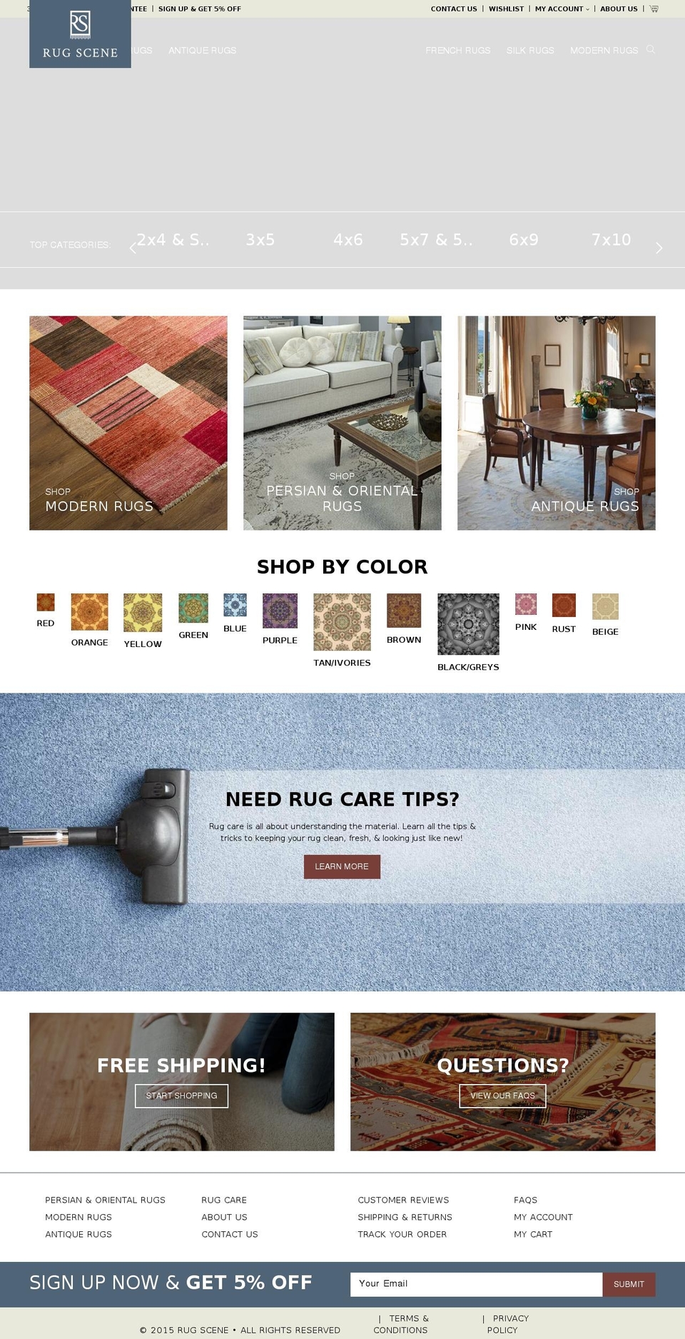 rugscene.com — Shopify storefront screenshot