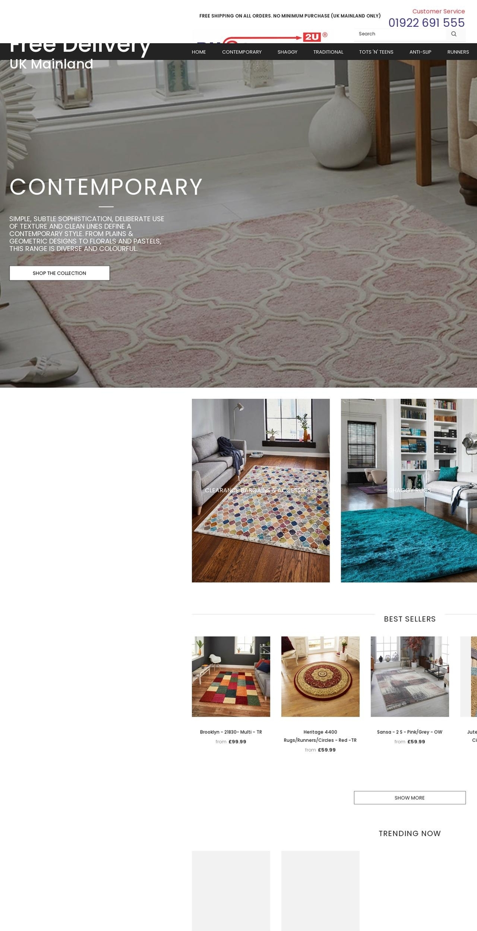 rugsdirect2u.co.uk shopify website screenshot
