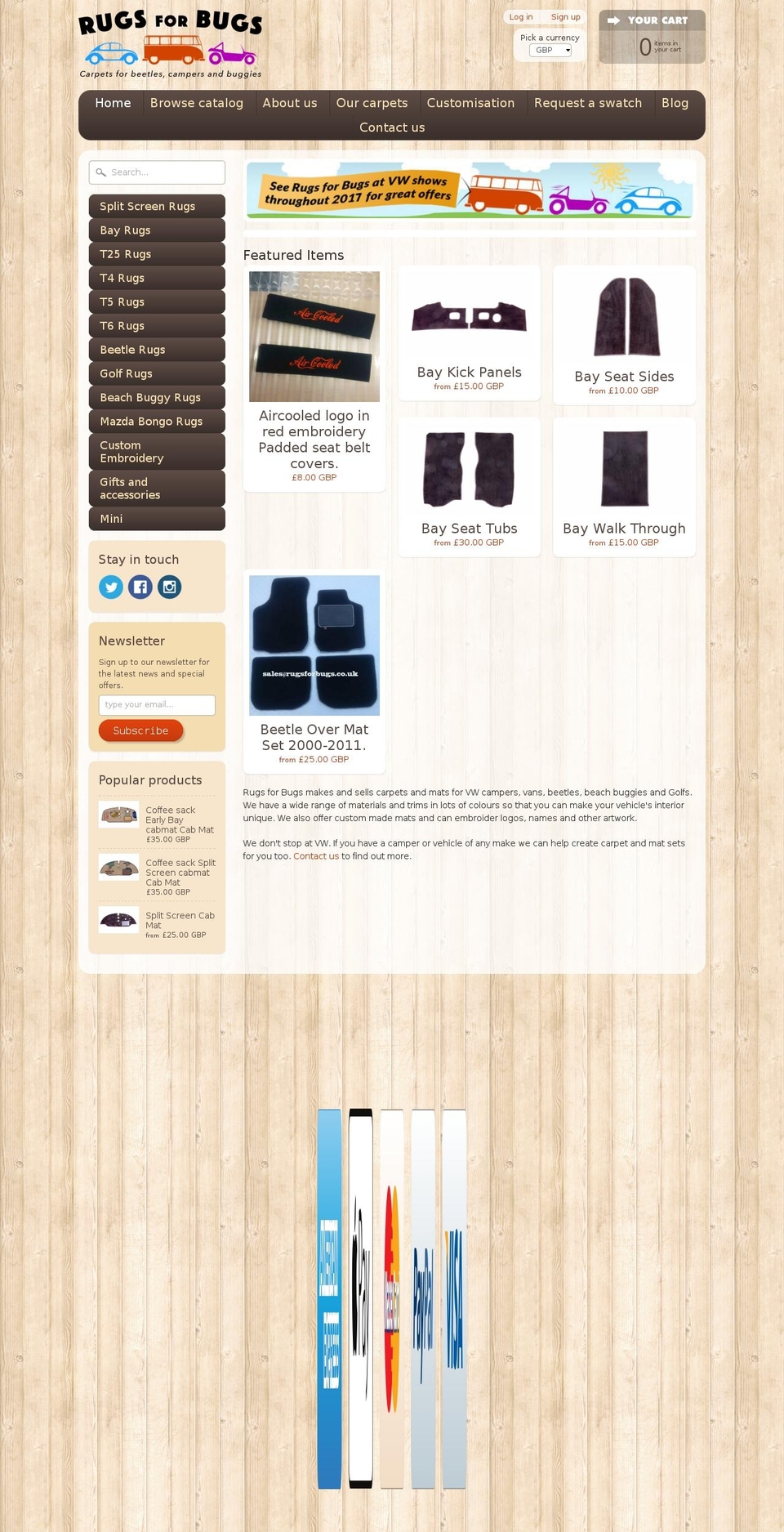 rugsforbugs.co.uk shopify website screenshot