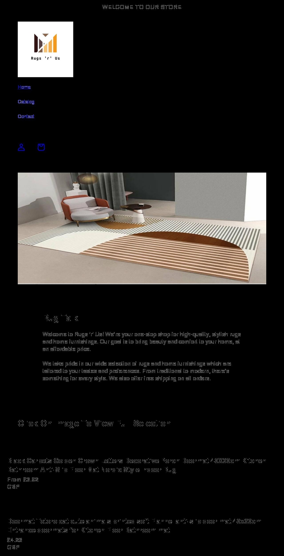 rugsrus.co.uk shopify website screenshot