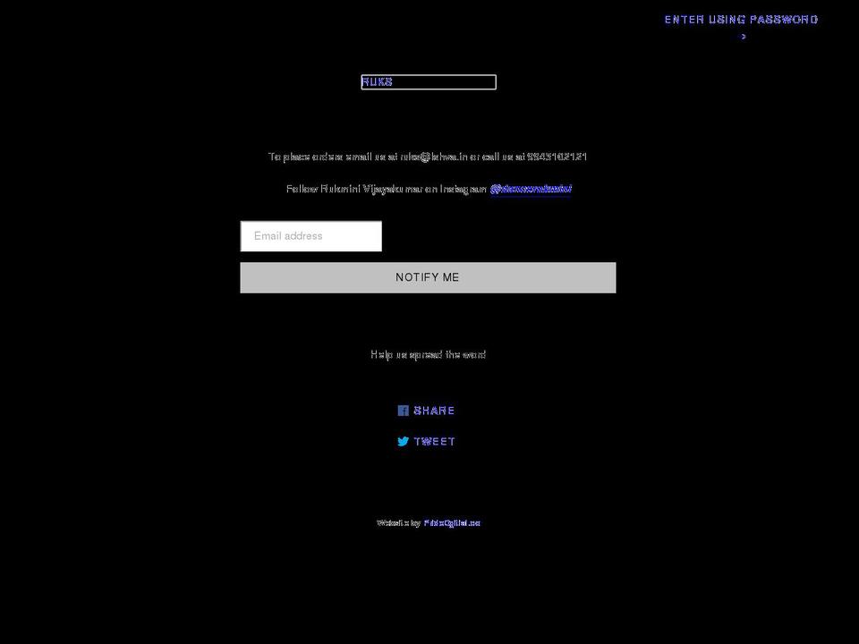 ruks.co.in shopify website screenshot