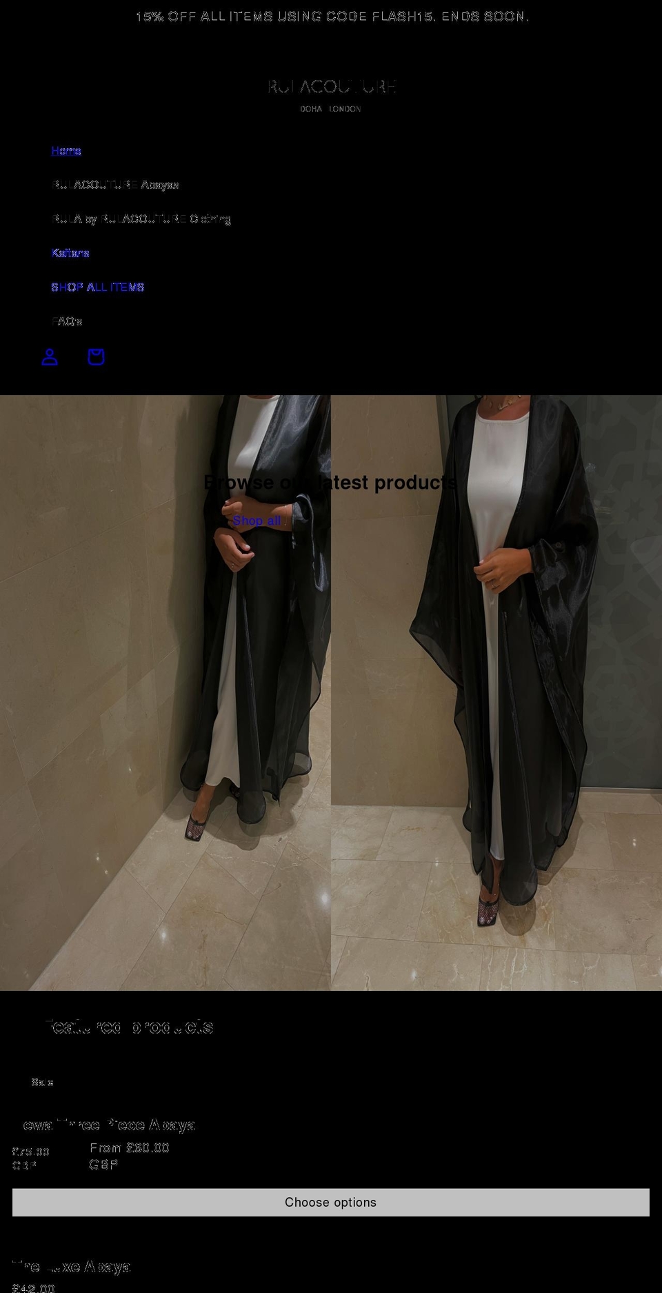 rulacouture.com shopify website screenshot