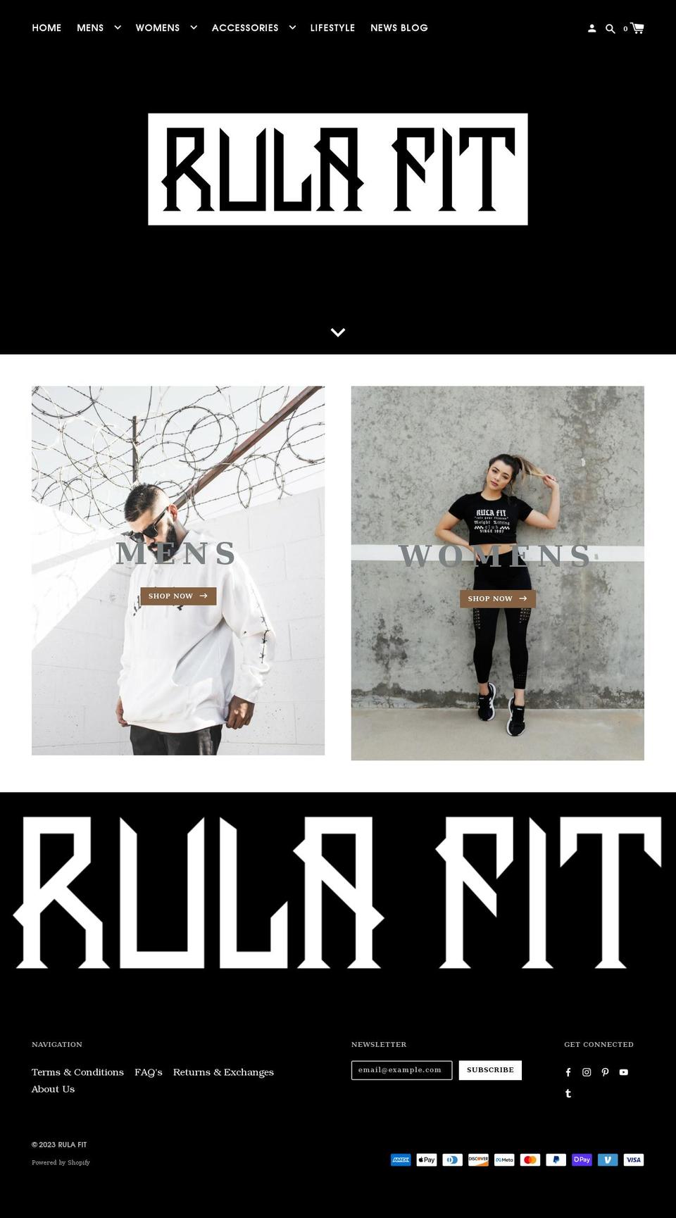 rulafit.com shopify website screenshot