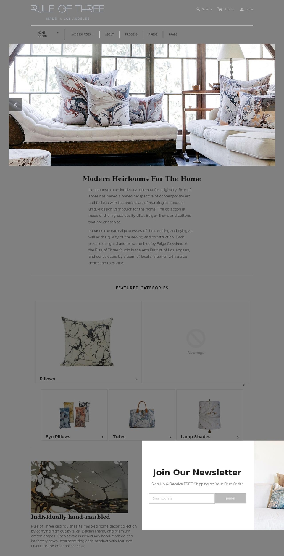 ruleofthreestudio.com shopify website screenshot