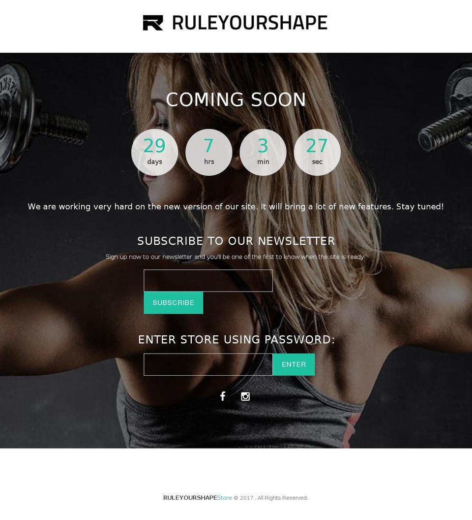 yourstore-v2-1-3 Shopify theme site example ruleyourshape.com