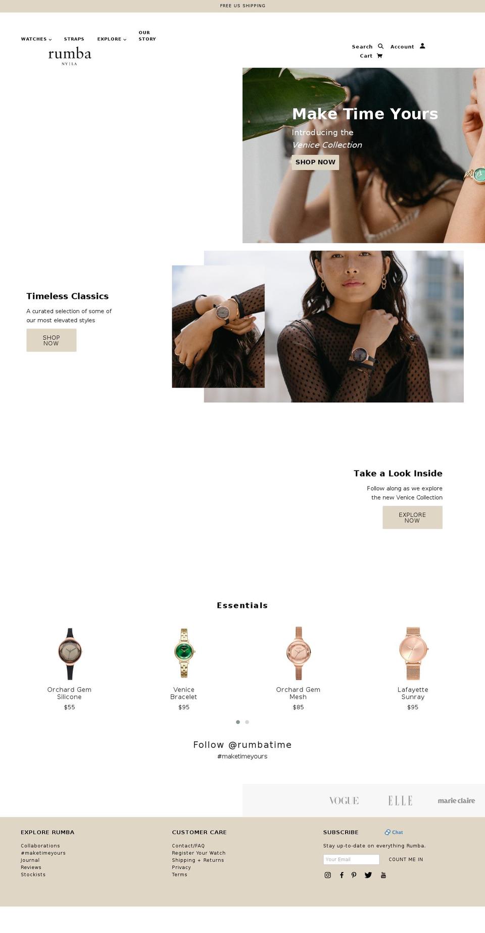 rumbatime.myshopify.com shopify website screenshot