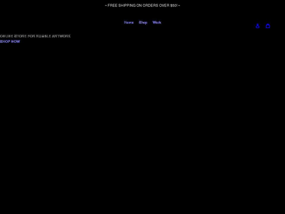 rumbleartwork.com shopify website screenshot