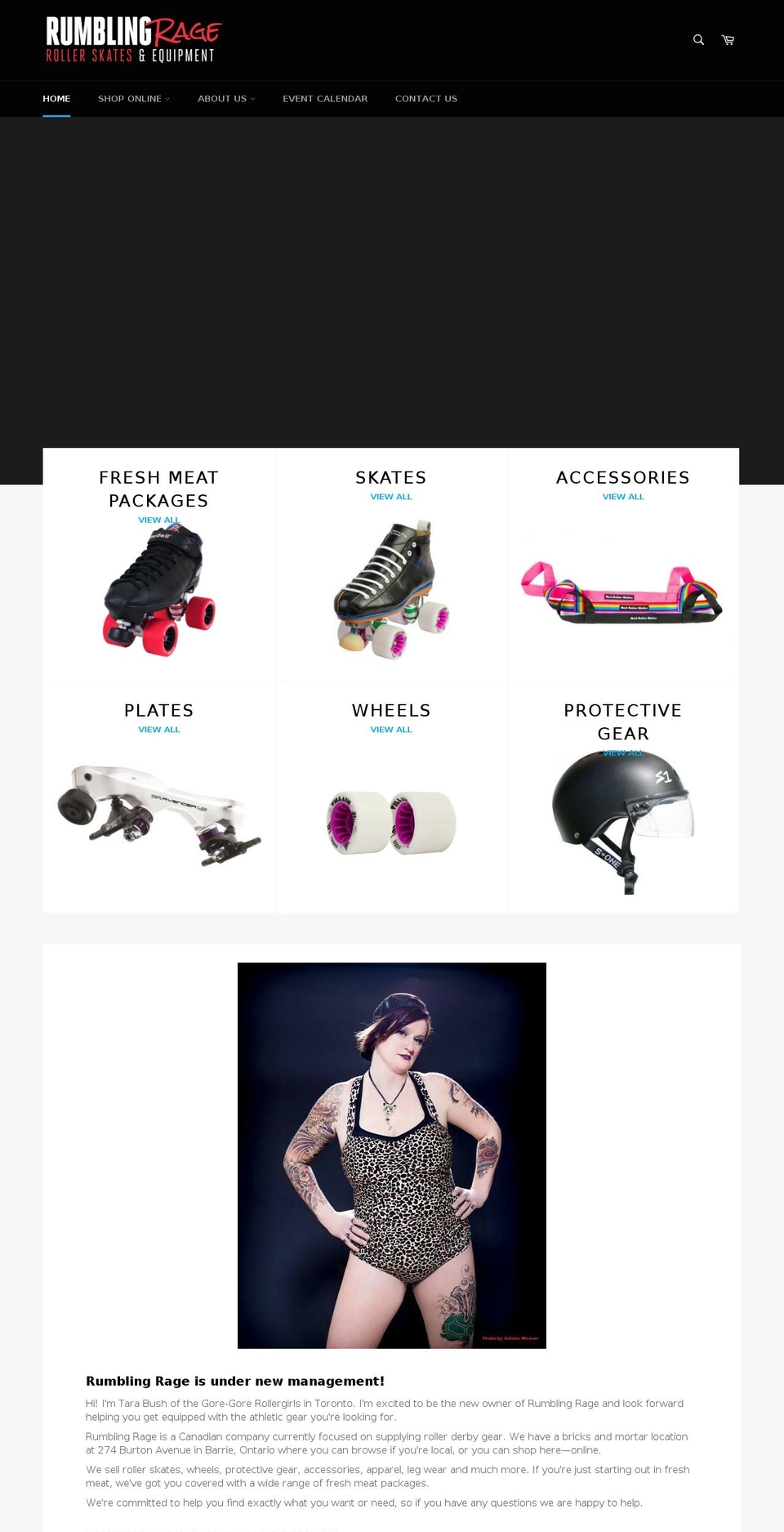 rumblingrage.com shopify website screenshot