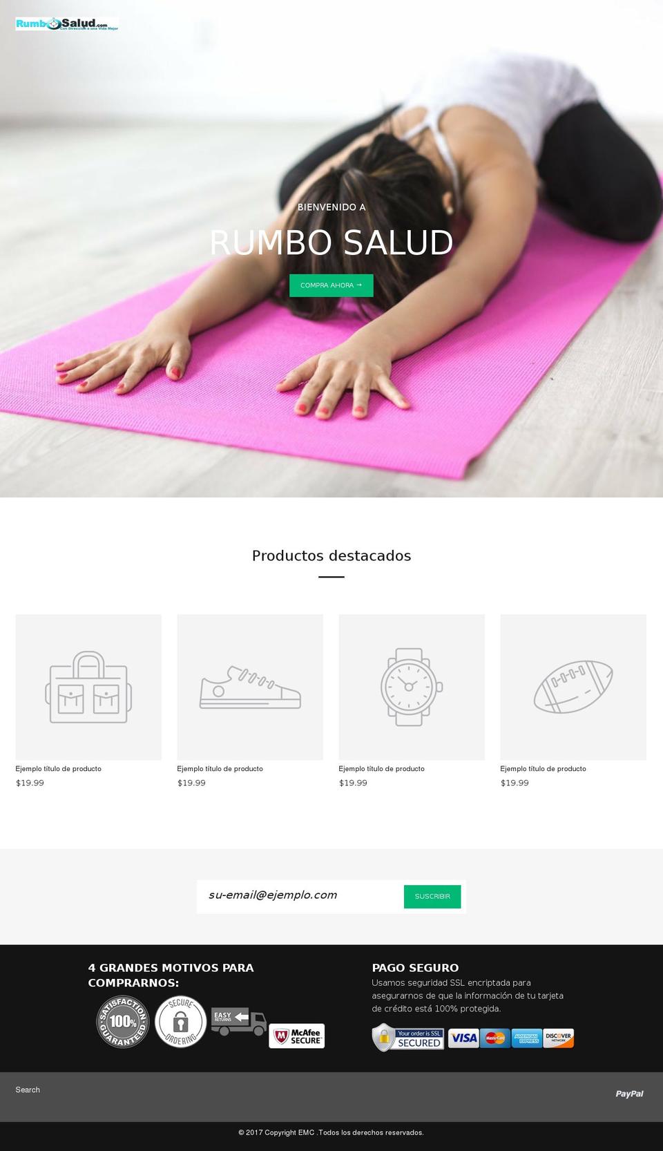 rumbosalud.com — Shopify storefront screenshot