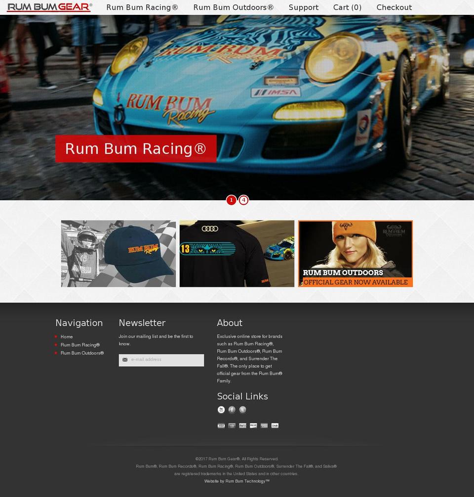 rumbumgear.com shopify website screenshot