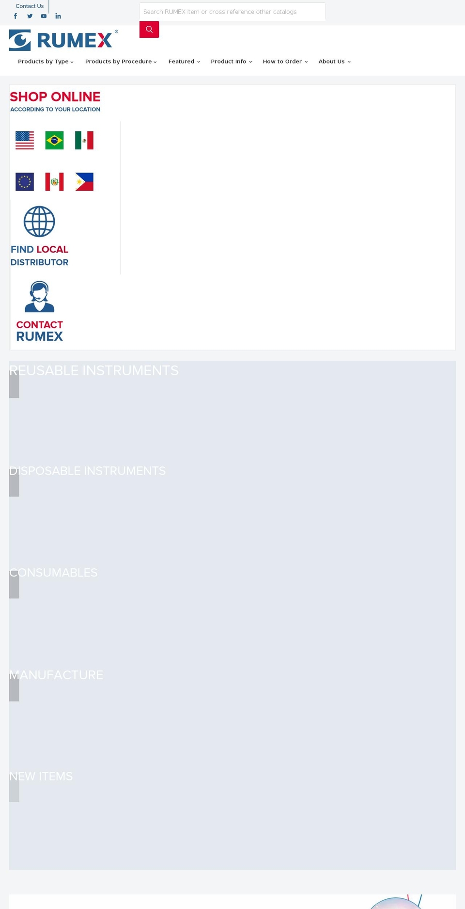 rumex.com shopify website screenshot