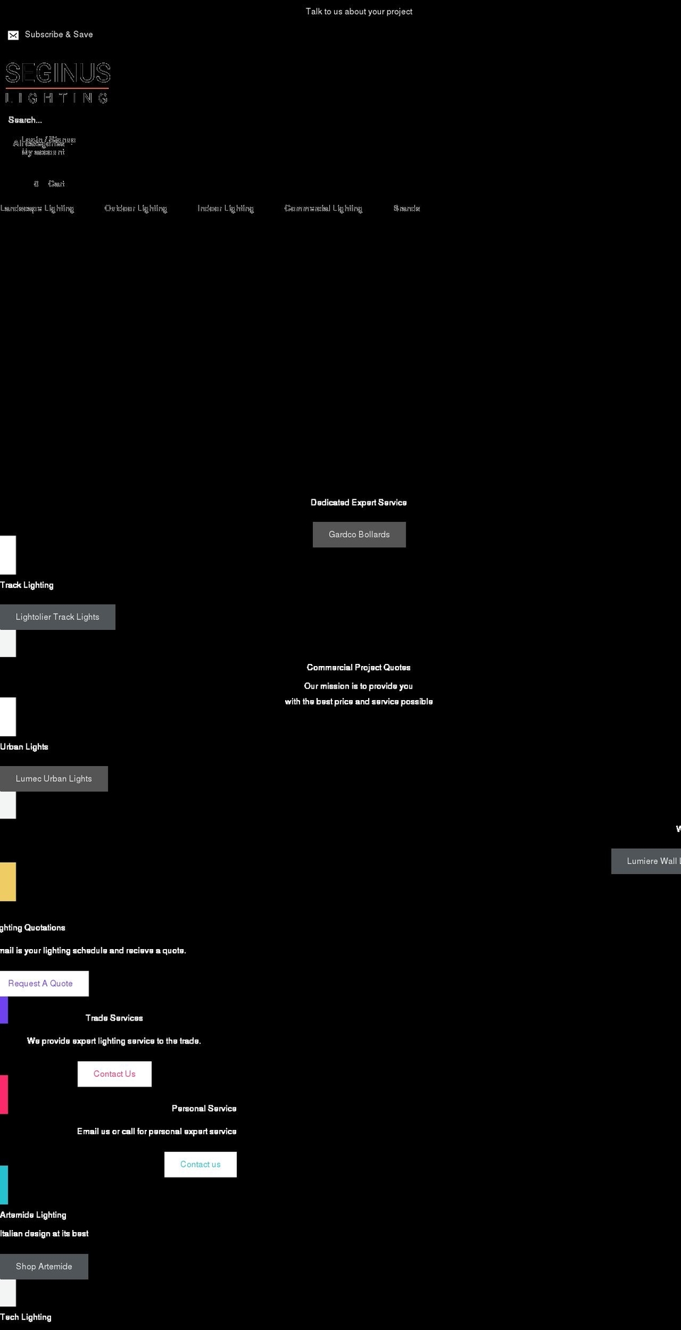 rumilights.com — Shopify storefront screenshot