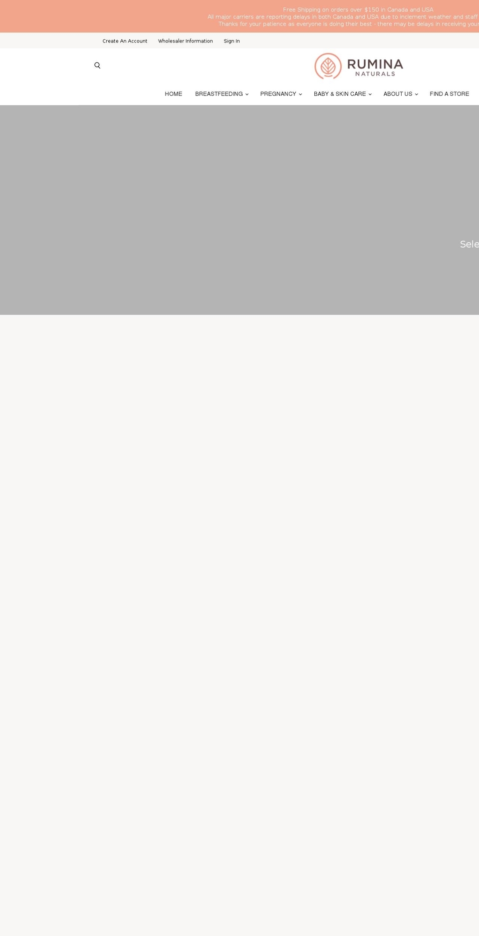 ruminanaturals.com shopify website screenshot