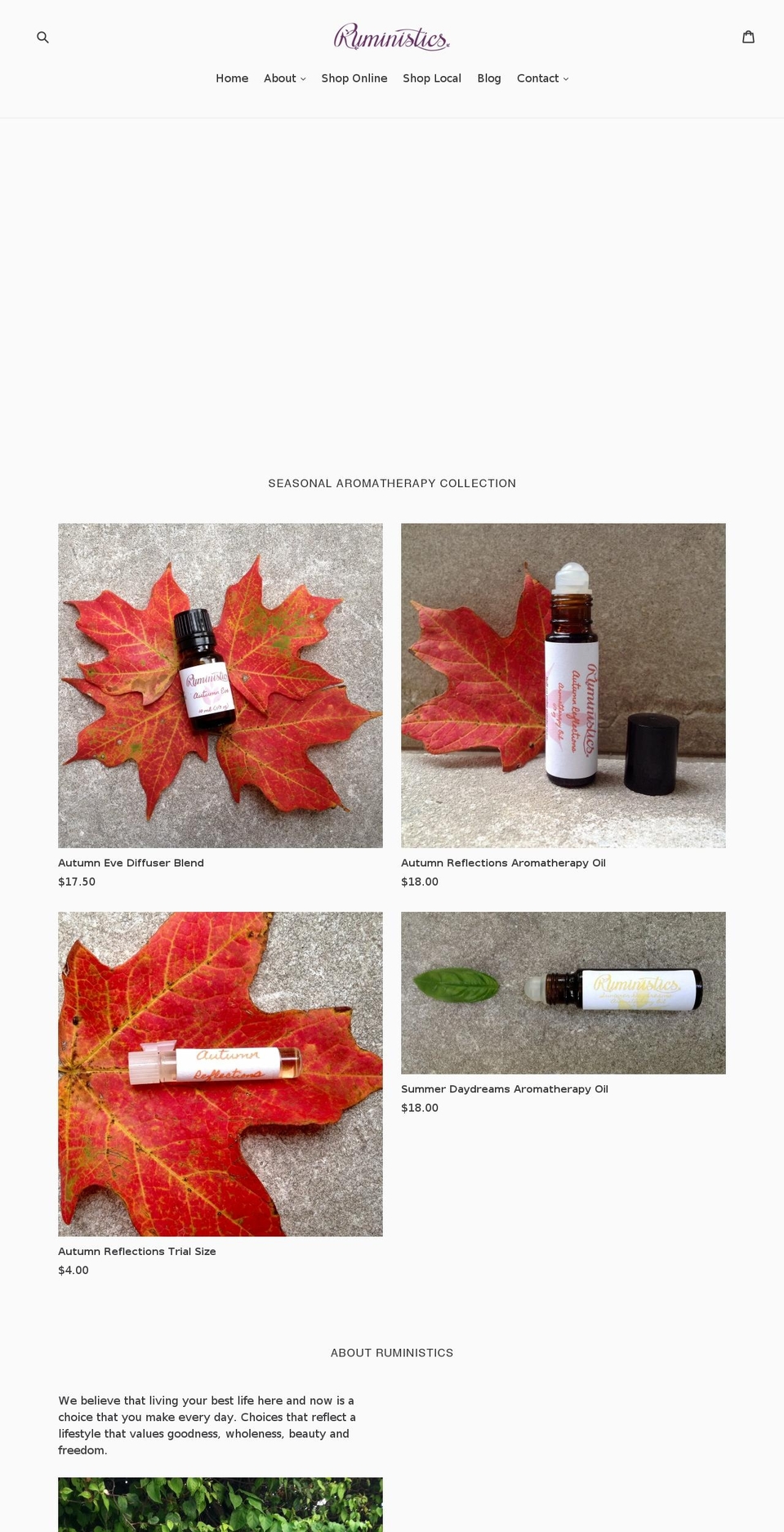 ruministics.com — Shopify storefront screenshot