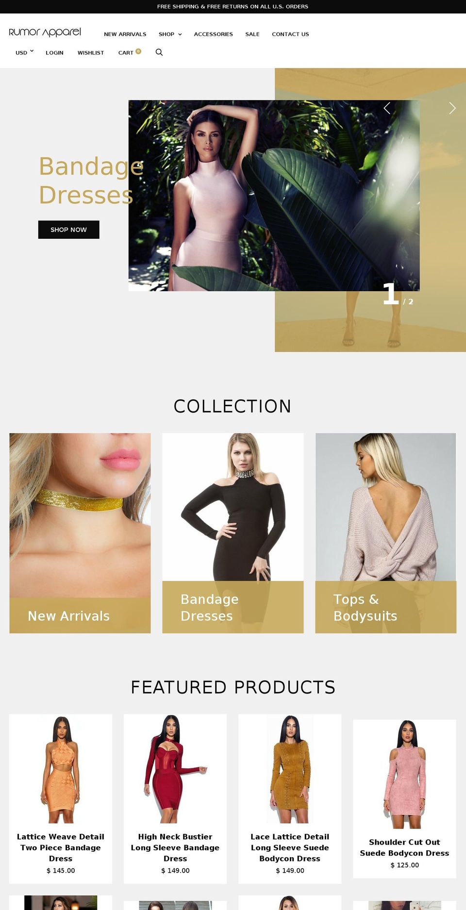 rumorapparel.com shopify website screenshot