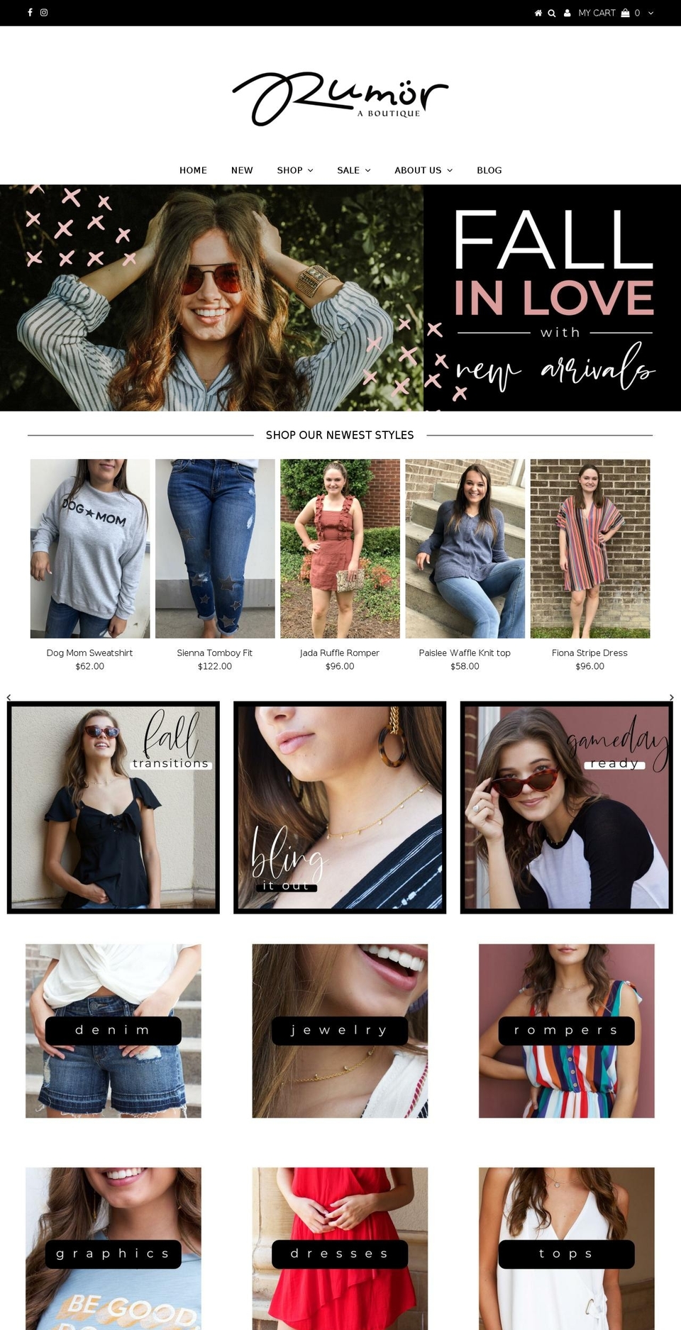 rumorboutique.com shopify website screenshot