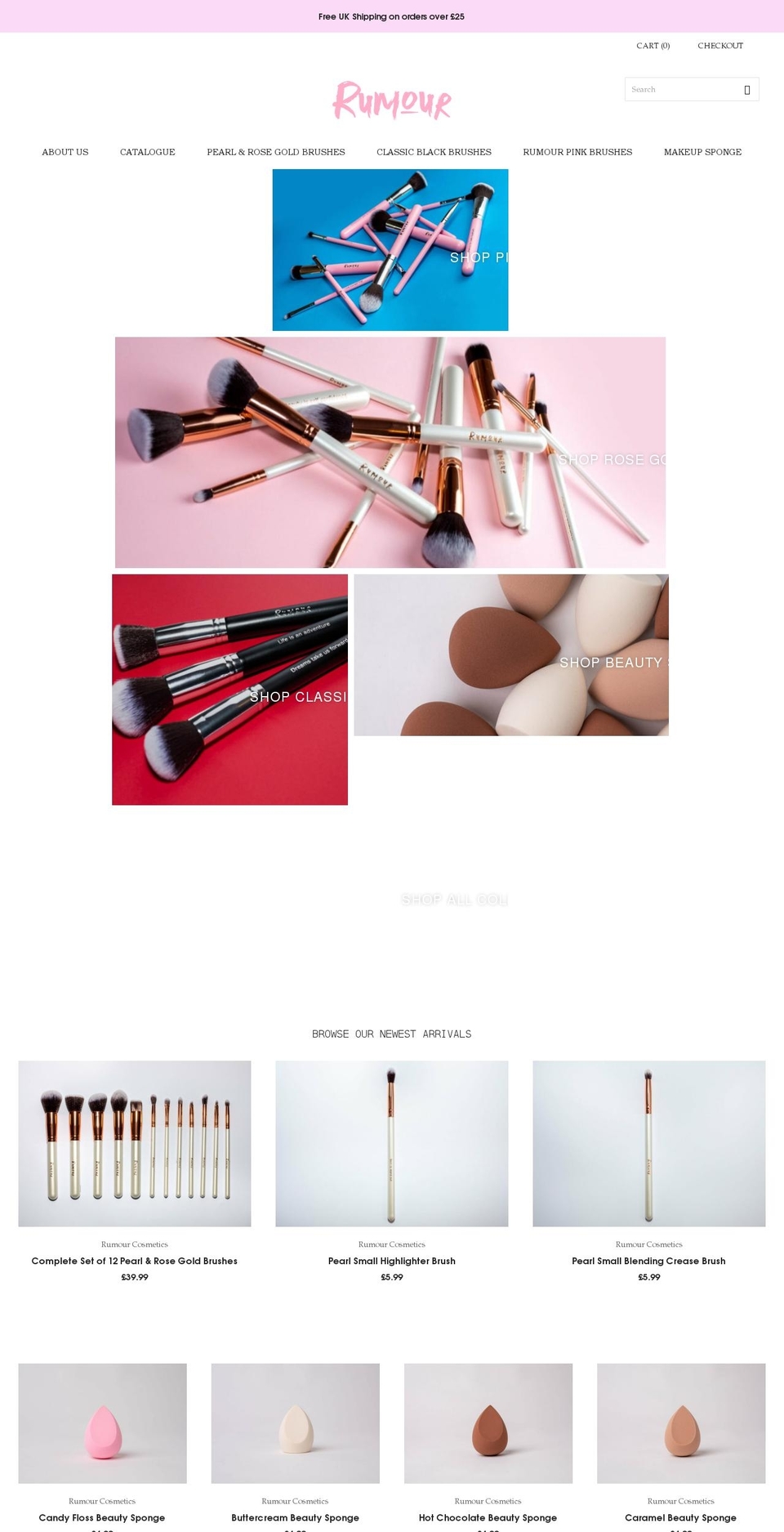 rumourcosmetics.com shopify website screenshot