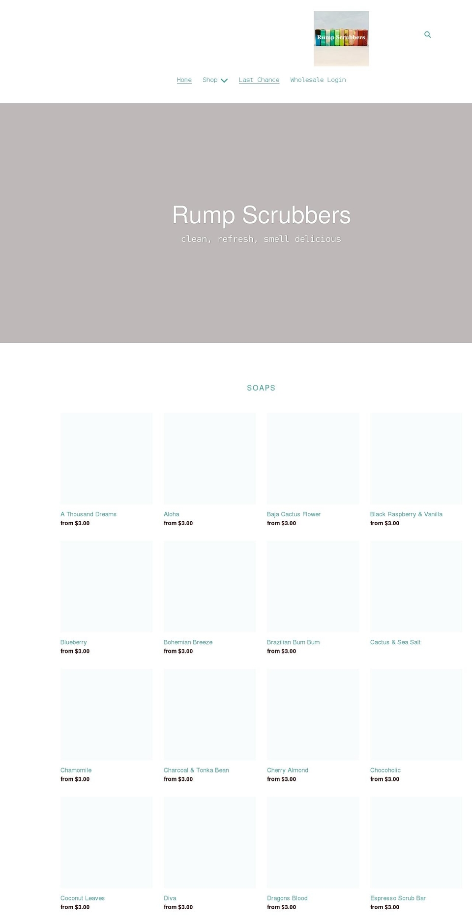 rumpscrubbers.com shopify website screenshot