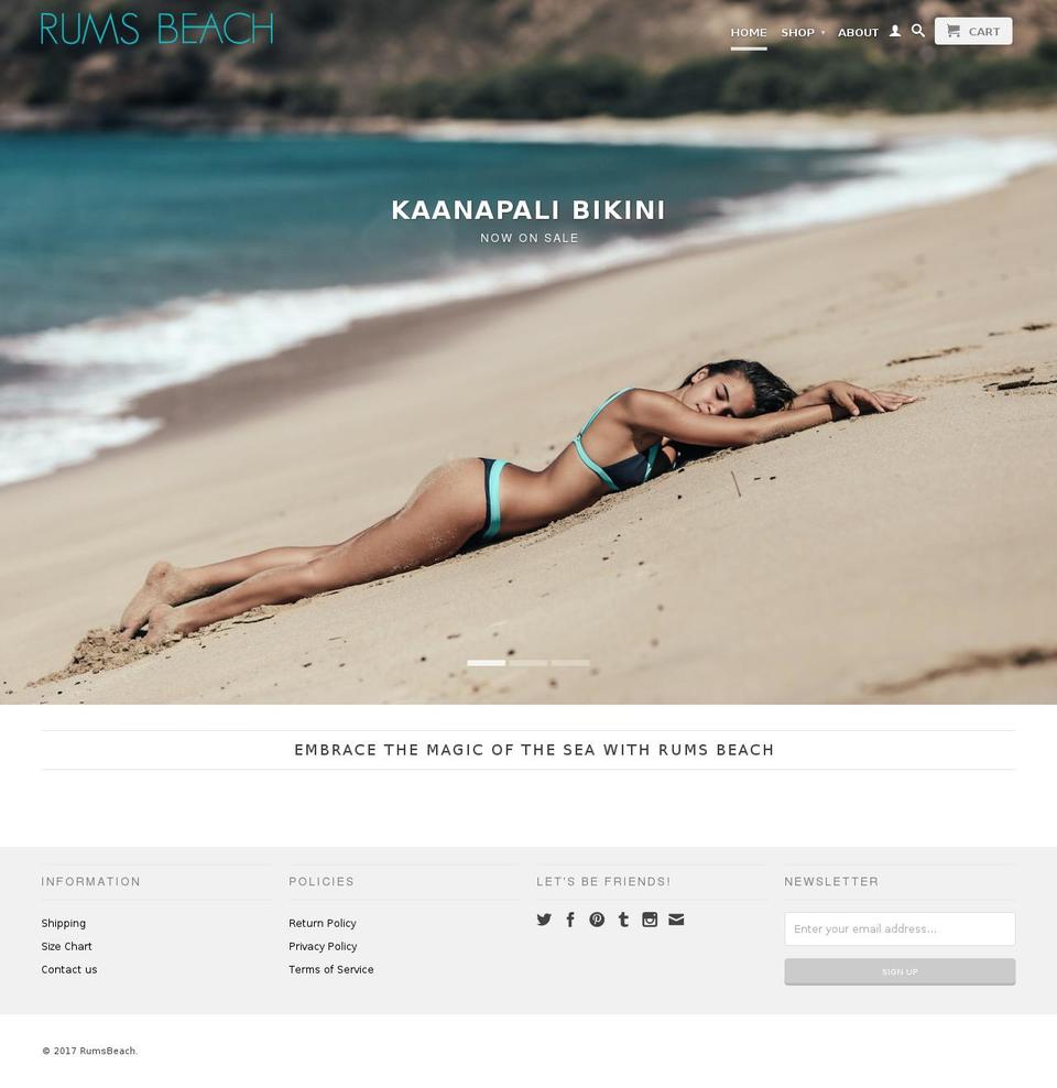 RumsBeach- Site 2 Shopify theme site example rumsbeach.com