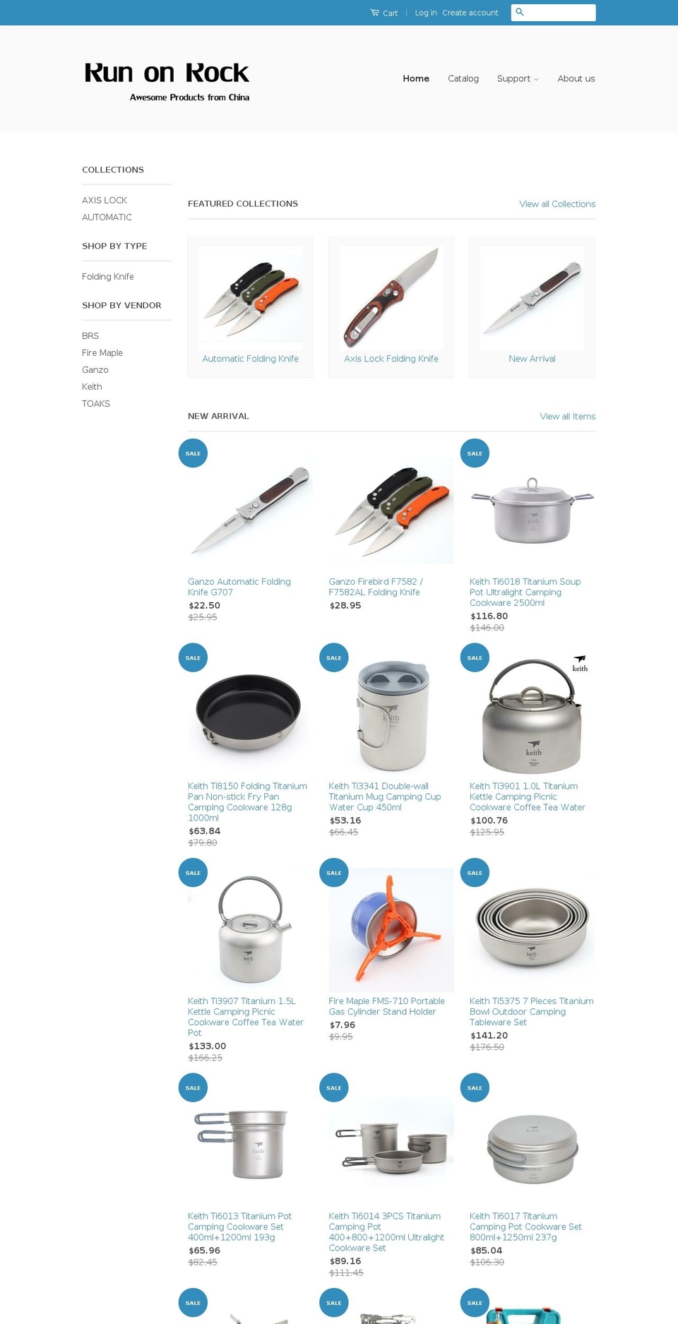 run-on-rock.com shopify website screenshot
