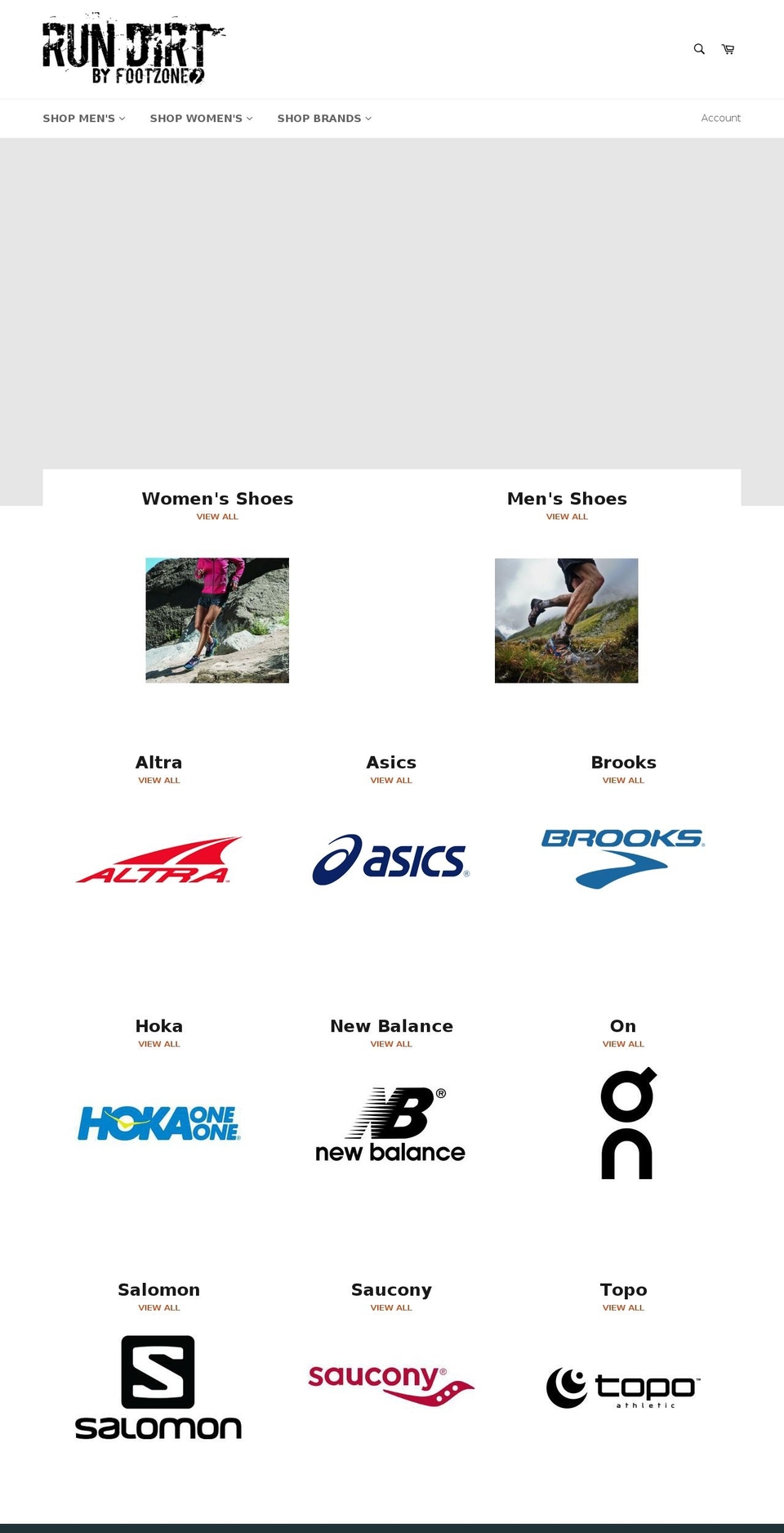 rundirt.com — Shopify storefront screenshot