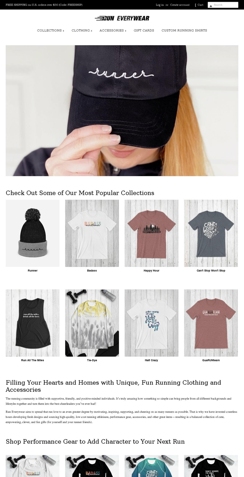 runeverywear.store shopify website screenshot