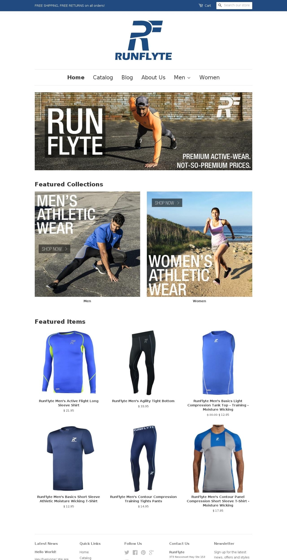runflite.com shopify website screenshot