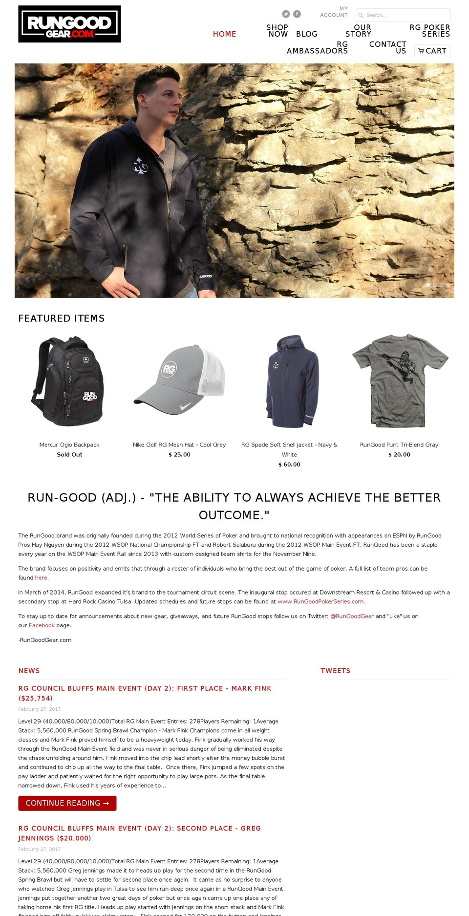 rungoodgear.com shopify website screenshot
