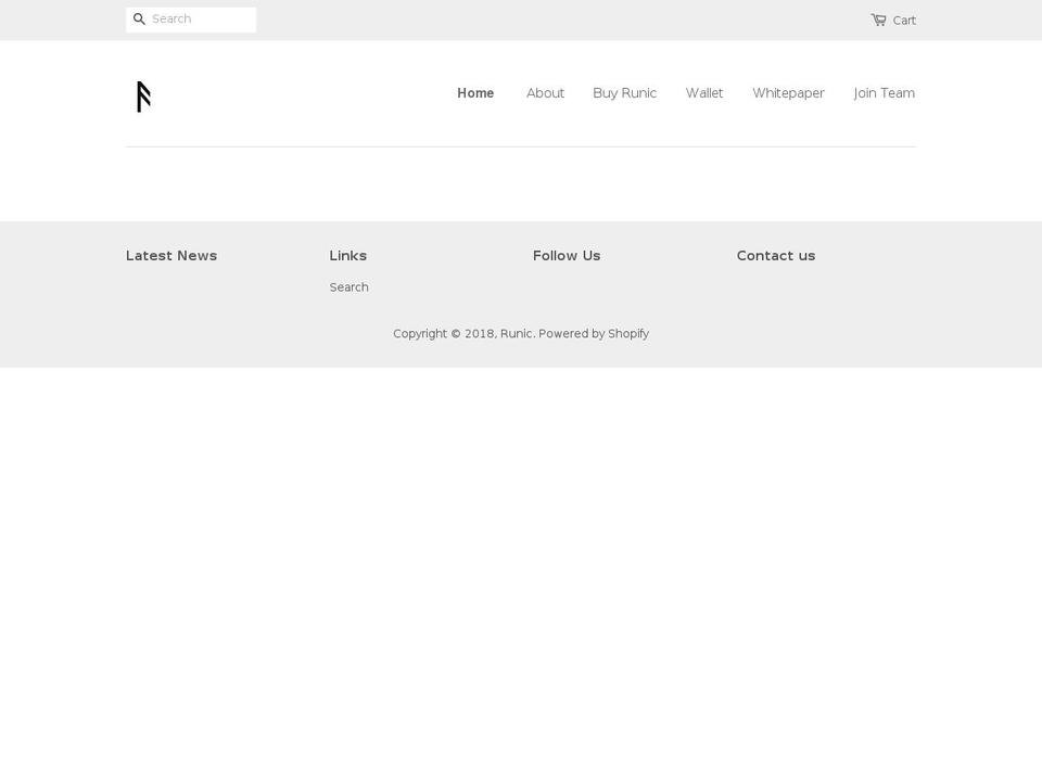 runic.co shopify website screenshot