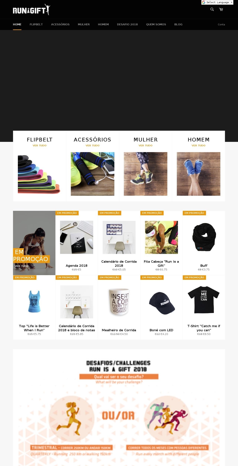 runisagift.pt shopify website screenshot