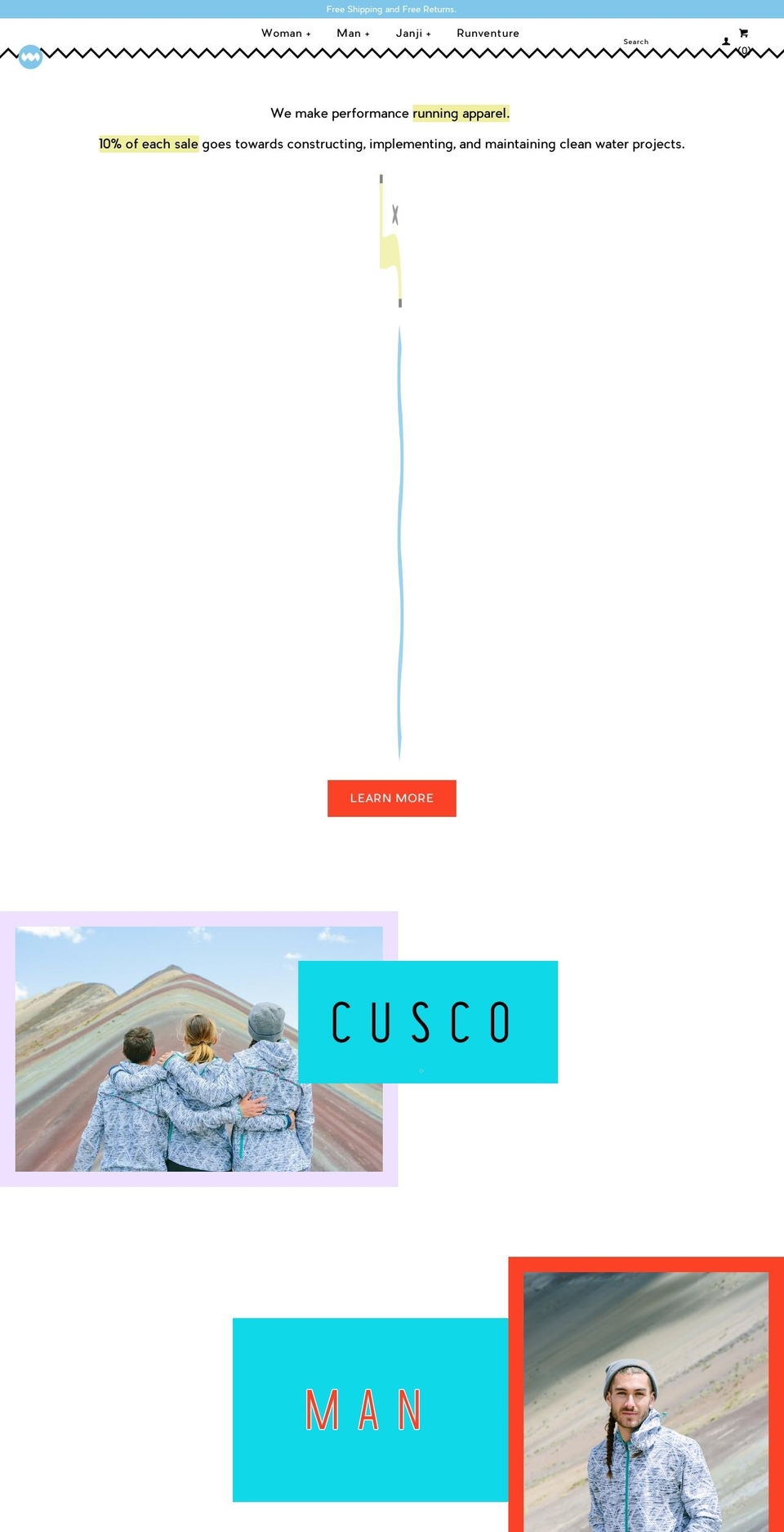 runjanji.com shopify website screenshot
