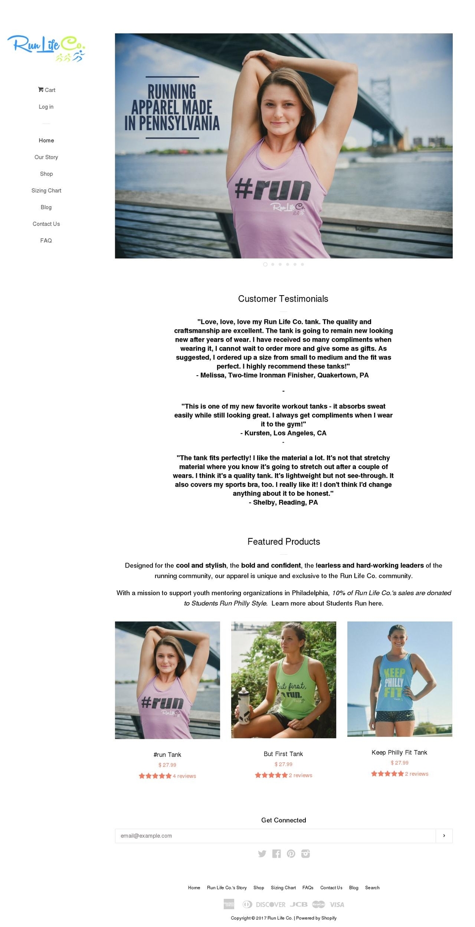 runlifeco.com shopify website screenshot