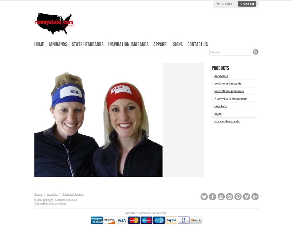 runmystate.com shopify website screenshot