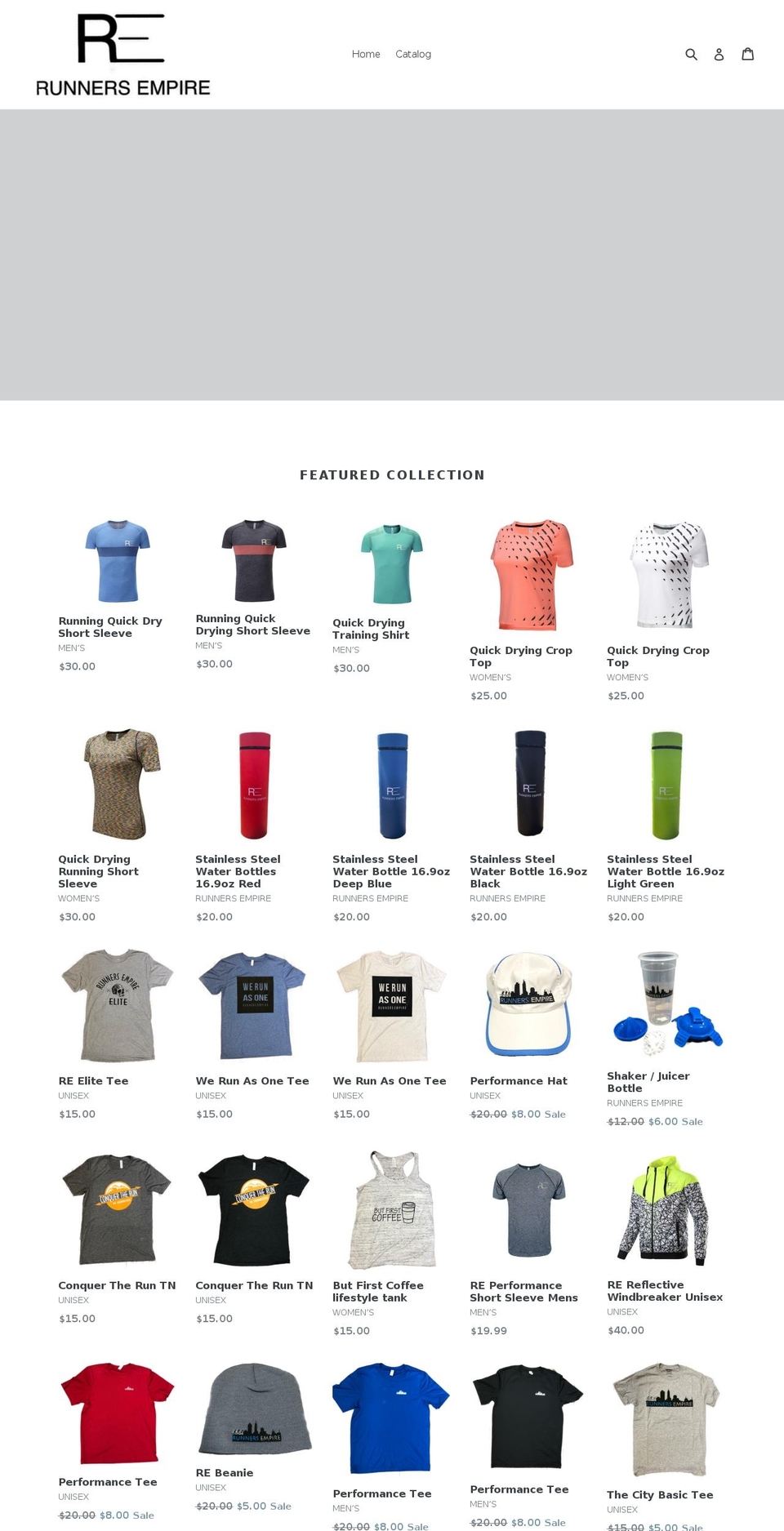 runners-empire.com shopify website screenshot