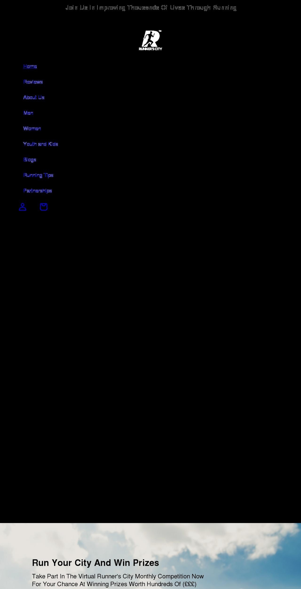 runnerscity.co.uk shopify website screenshot