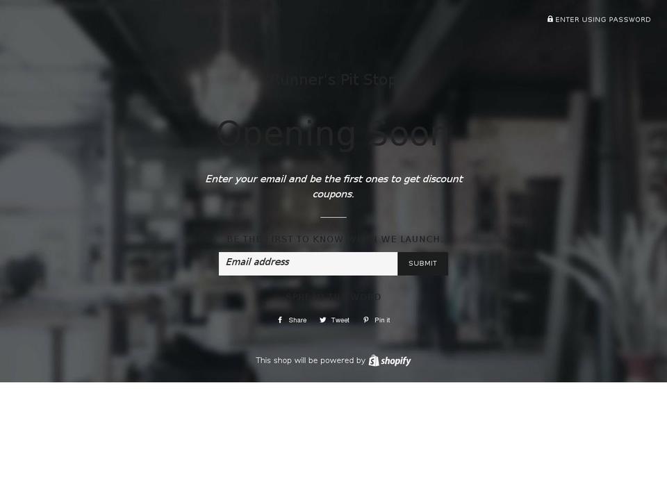 runnerspitstop.com shopify website screenshot