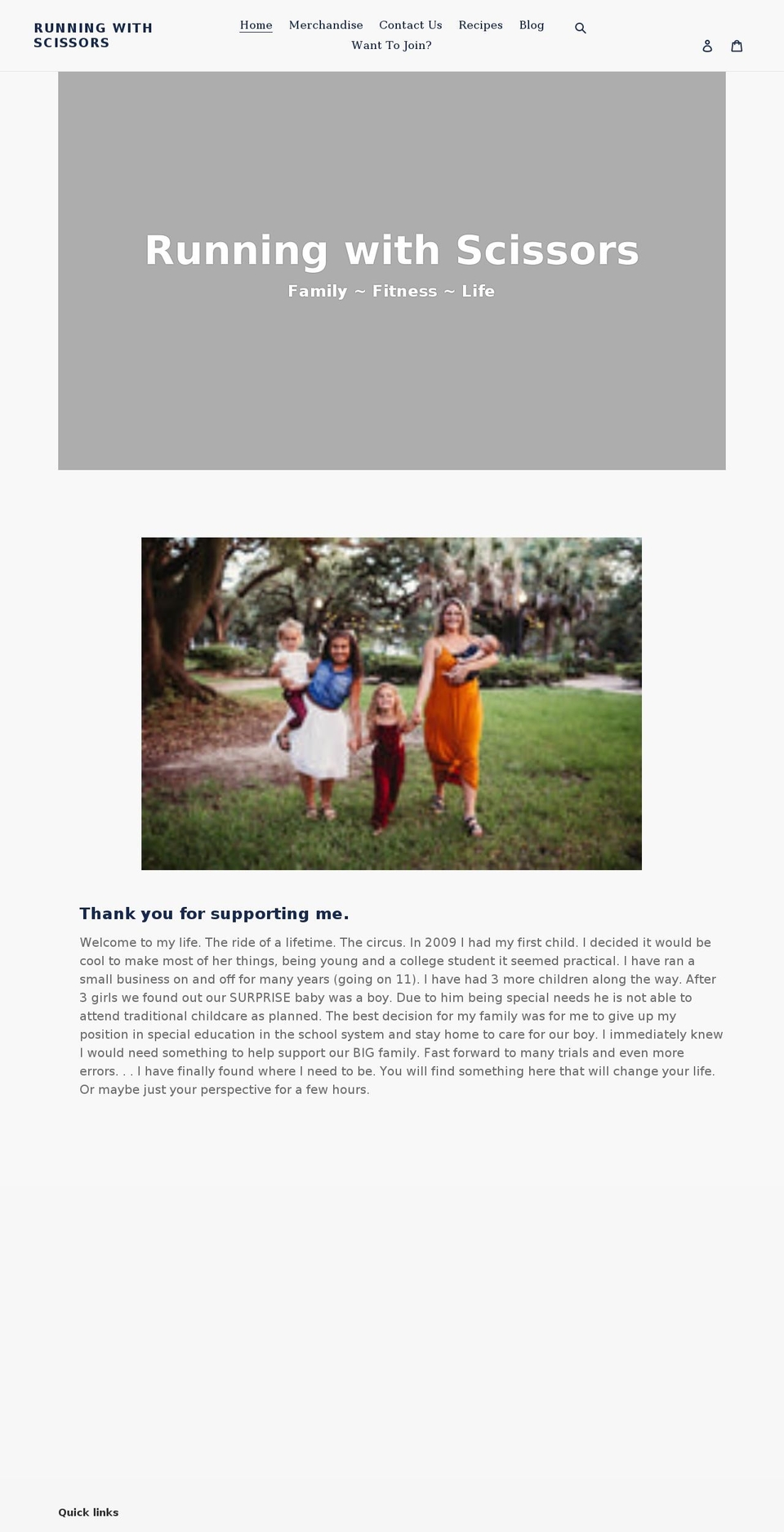 runningwithscissors4.com shopify website screenshot