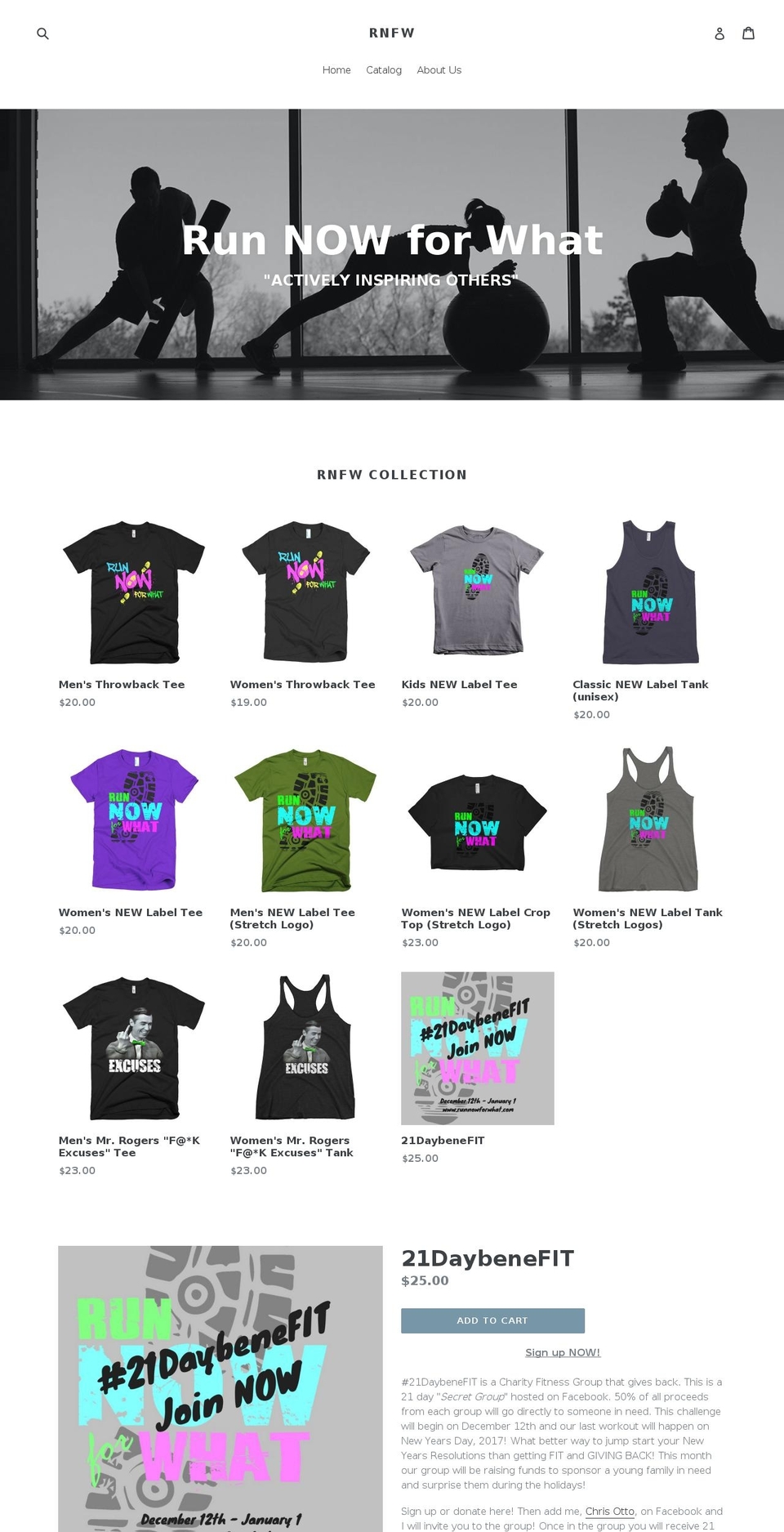 runnowforwhat.com shopify website screenshot