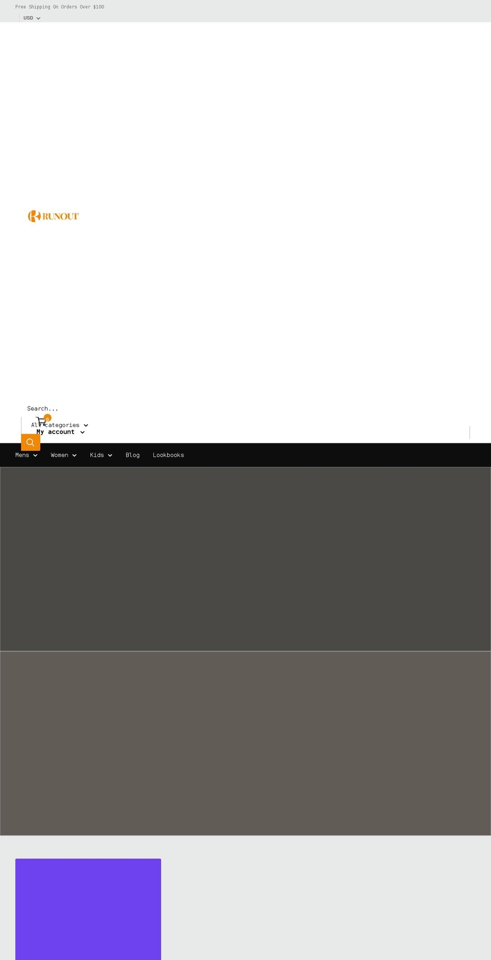 runout.com shopify website screenshot