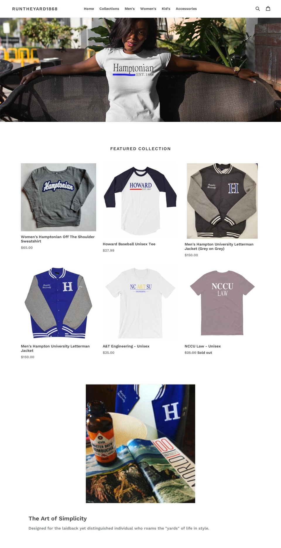 runtheyard1868.com shopify website screenshot