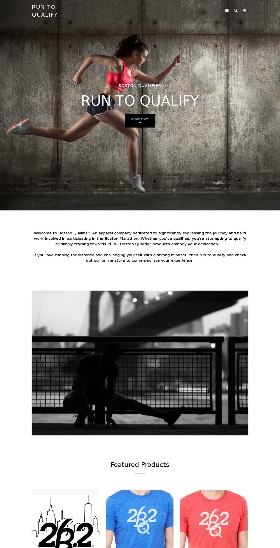 runtoqualify.com shopify website screenshot