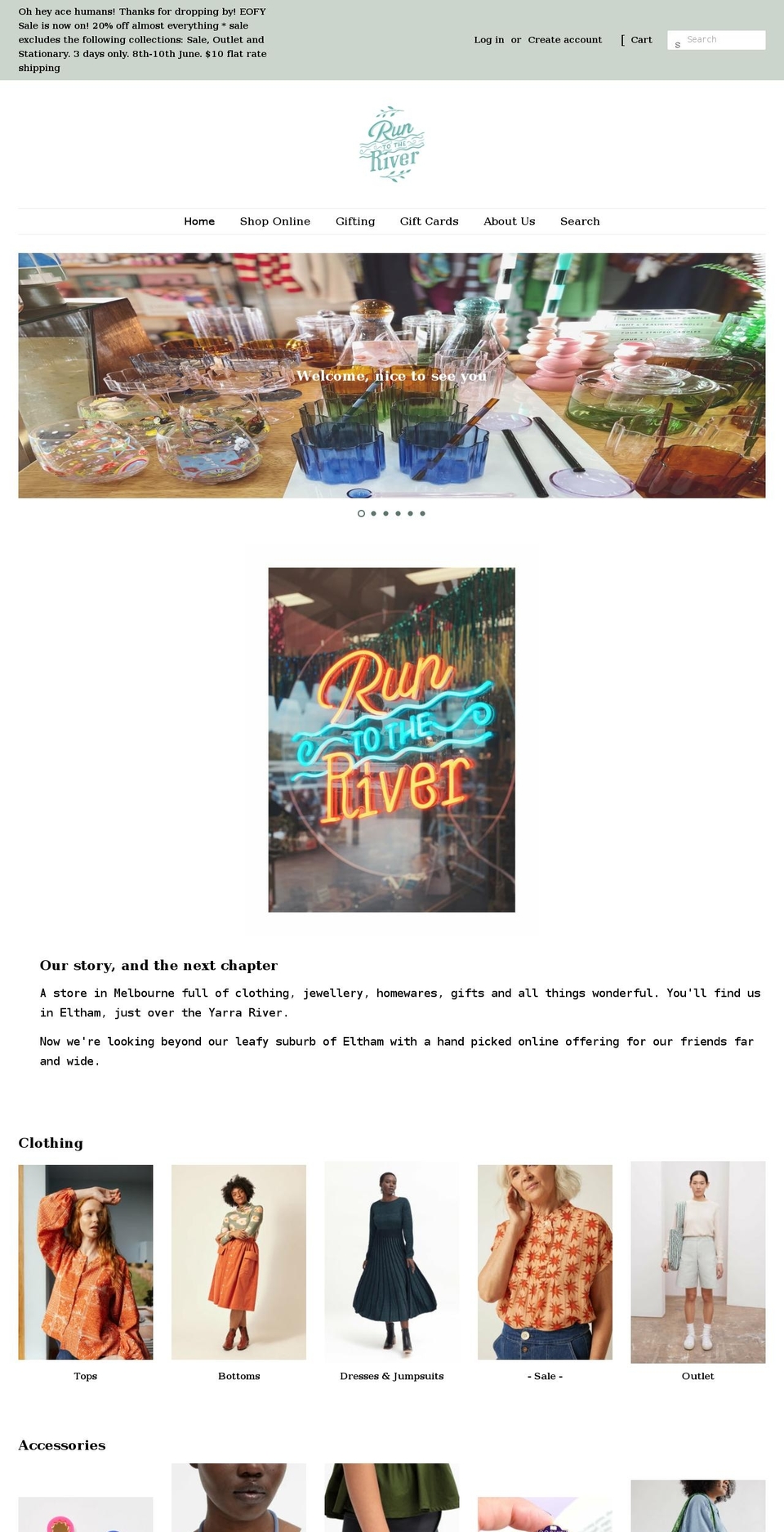 runtotheriver.com.au shopify website screenshot