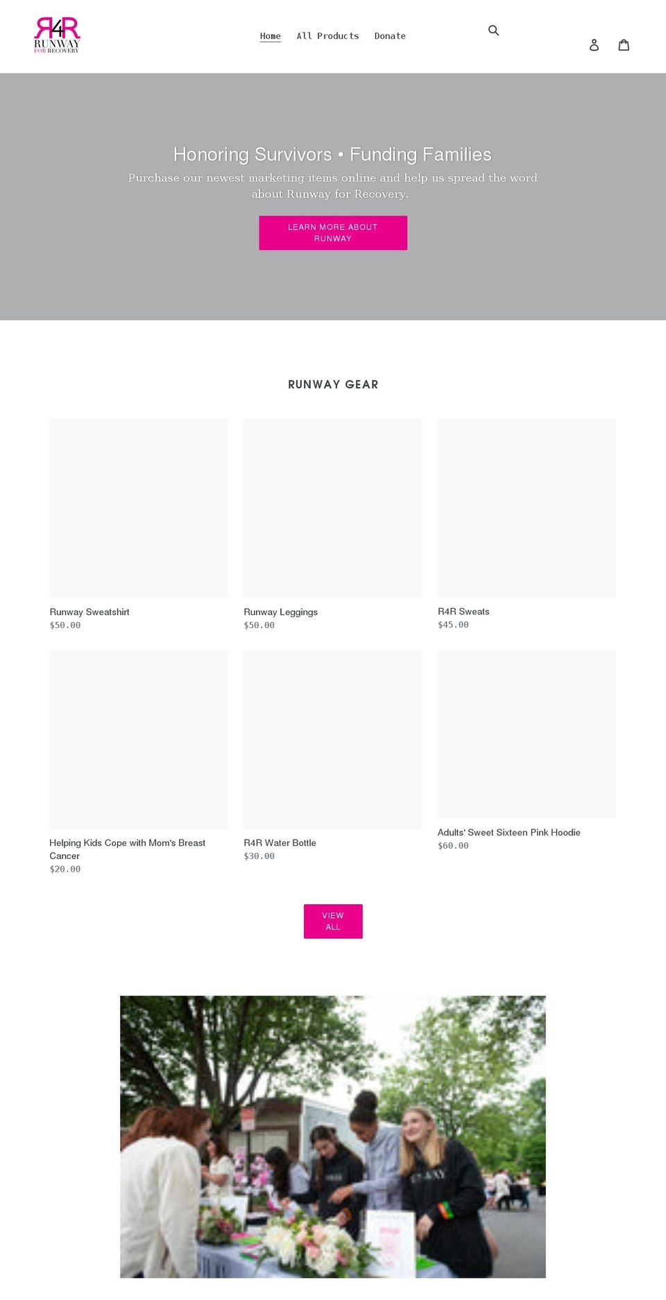 runway-for-recovery.myshopify.com shopify website screenshot