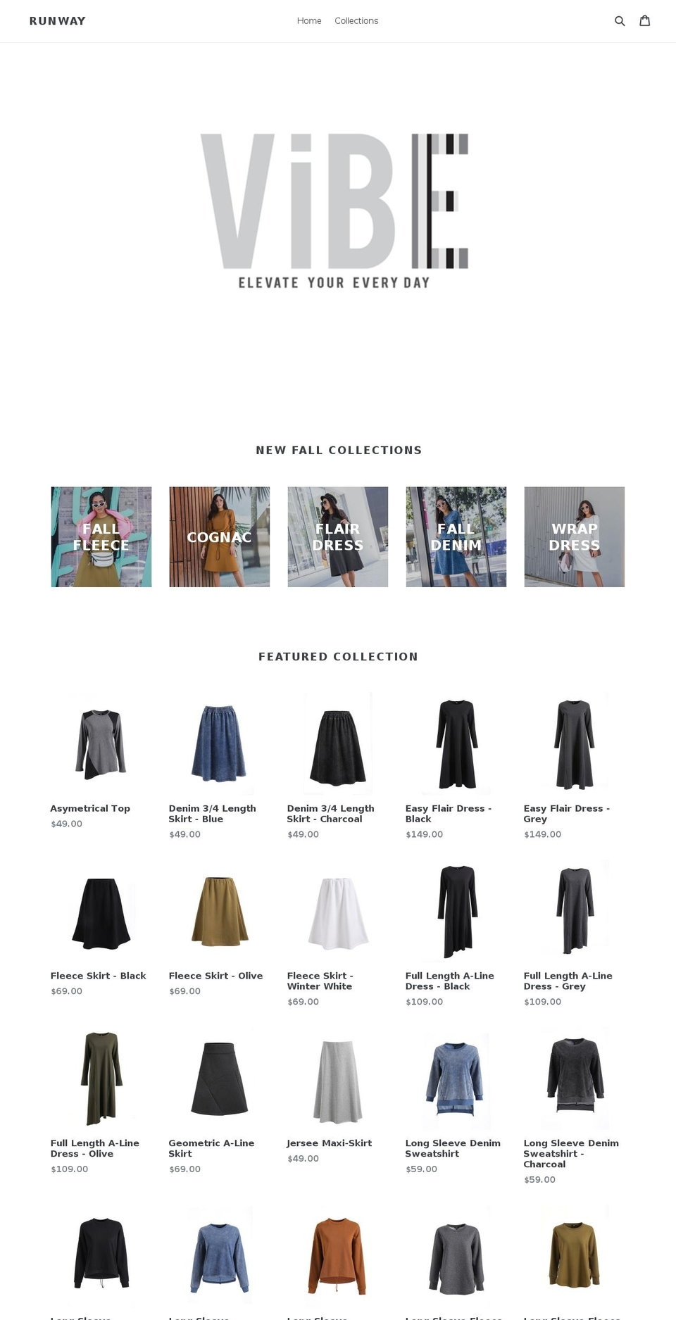runwayfactory.com — Shopify storefront screenshot
