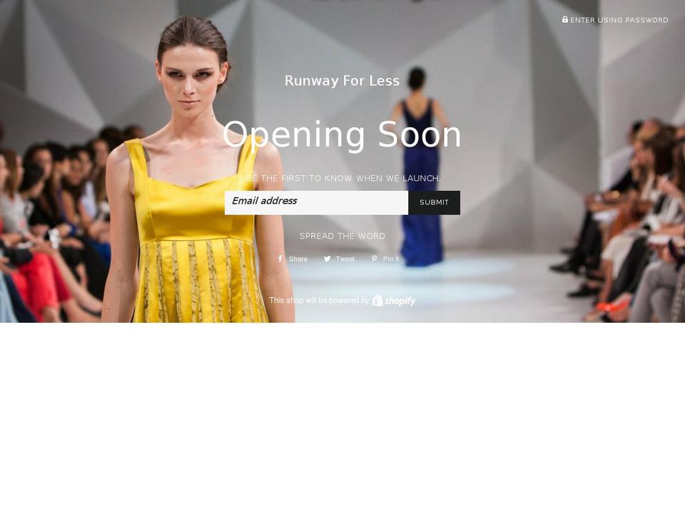 runwayforless.com — Shopify storefront screenshot