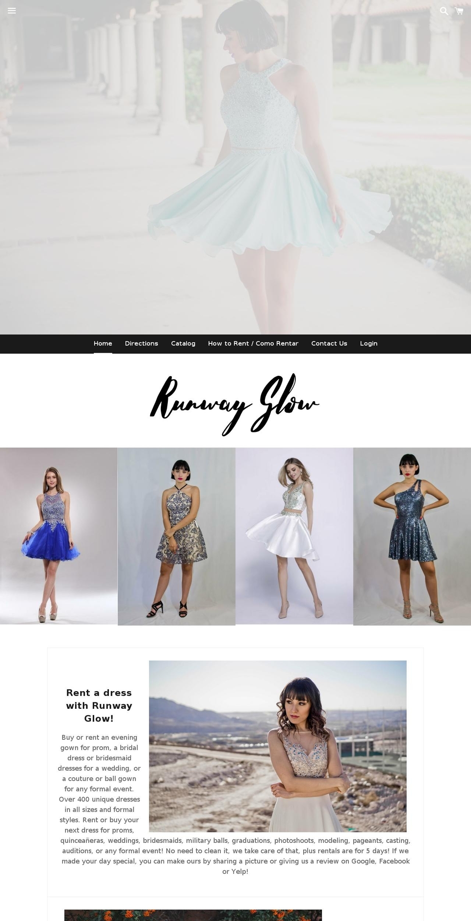 runwayglow.com — Shopify storefront screenshot