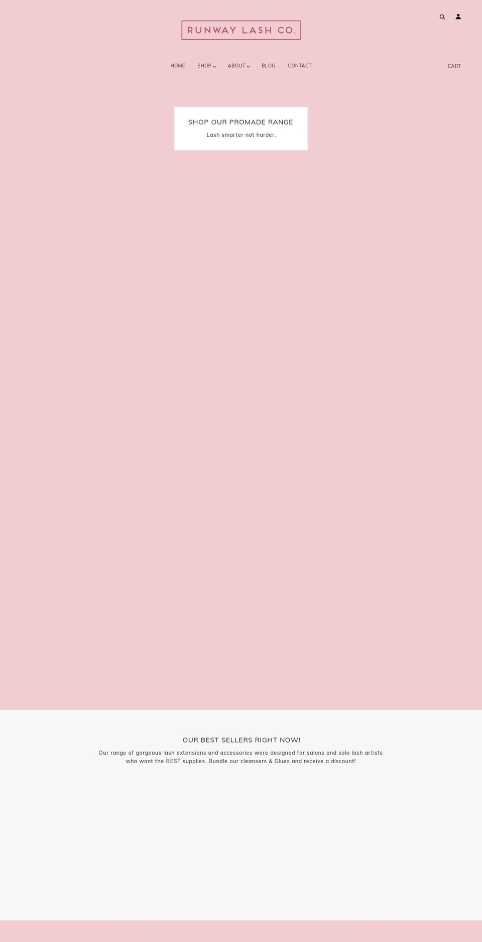 runwaylashco.com — Shopify storefront screenshot